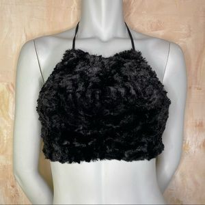 Faux Fur Halter Top Size Small